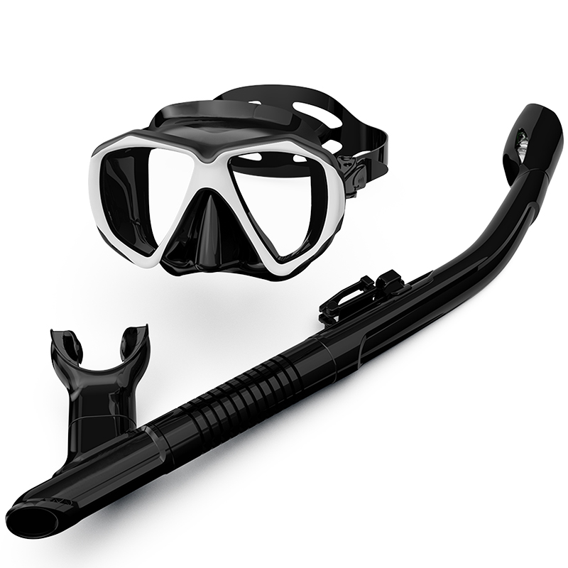 Mask and Snorkel Set Black Color